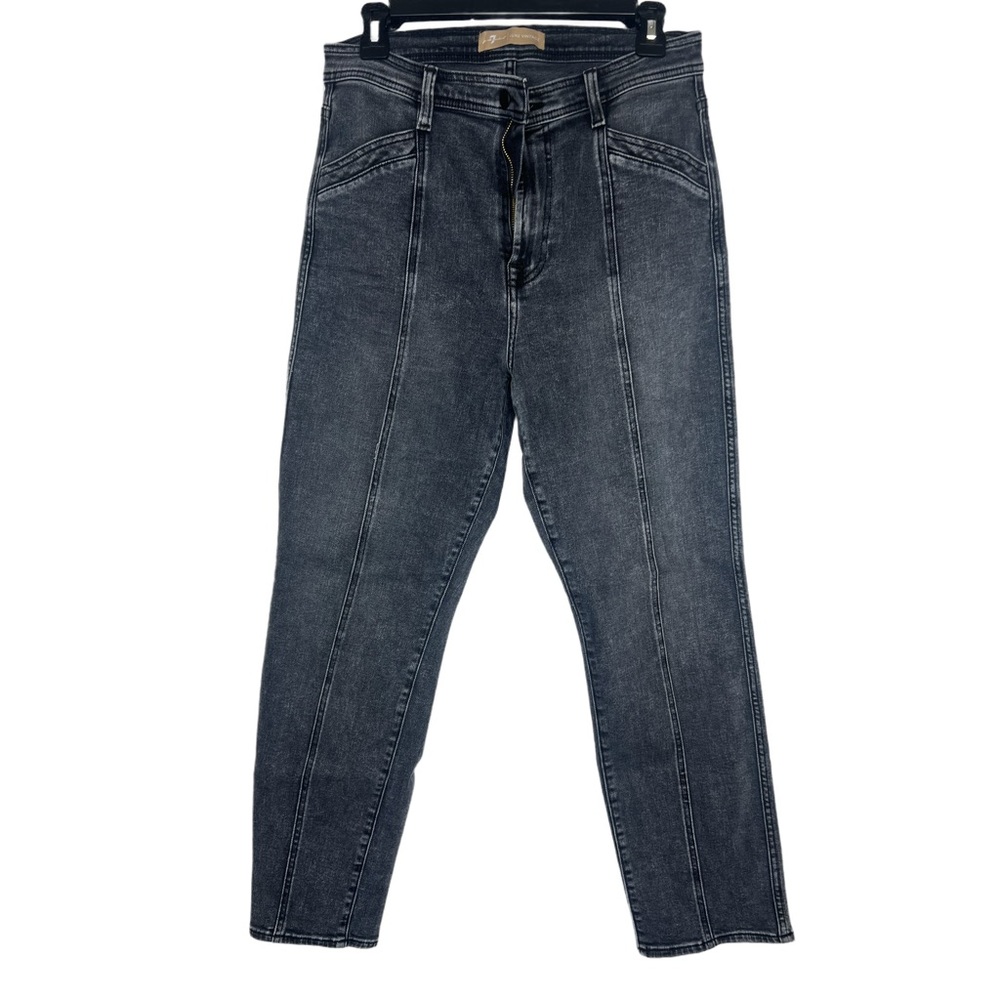 7 for all Mankind Luxe Vintage Black Skinny Jeans
